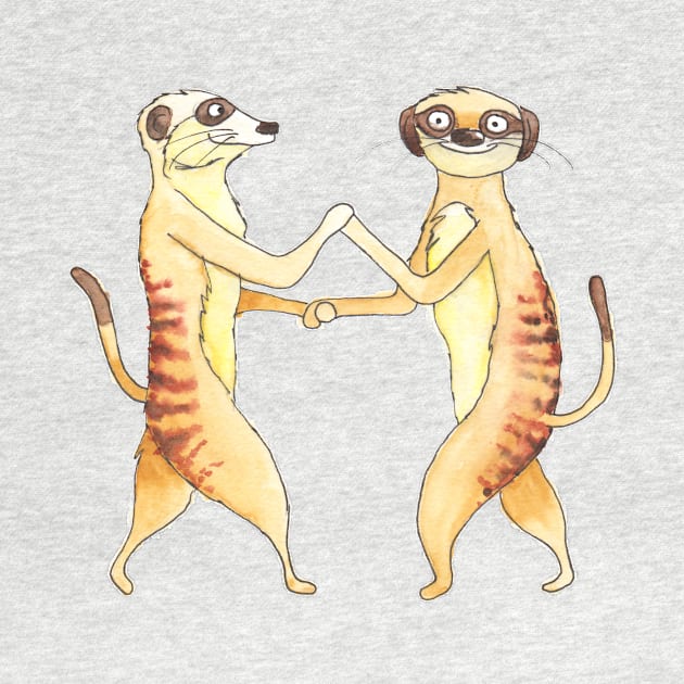 Dancing meerkats by Richard Stelmach Art